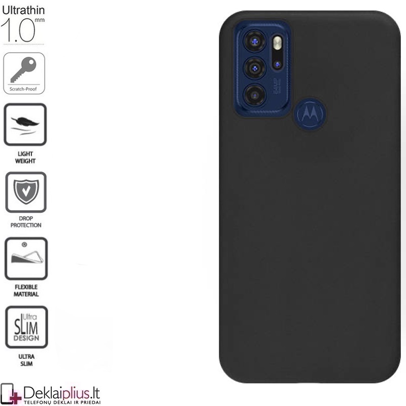 Silikoninis plonas 1mm. storio dėklas - juodas (Motorola Moto G60S) Silikoninis plonas 1mm. storio dėklas - juodas (Motorola Moto G60S)